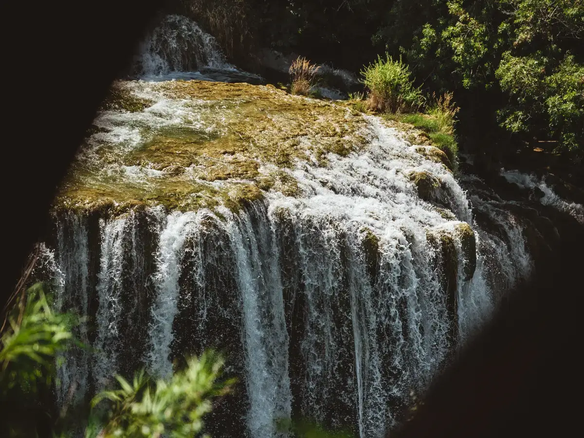 Krka is renowned for its grand waterfalls and accessibility