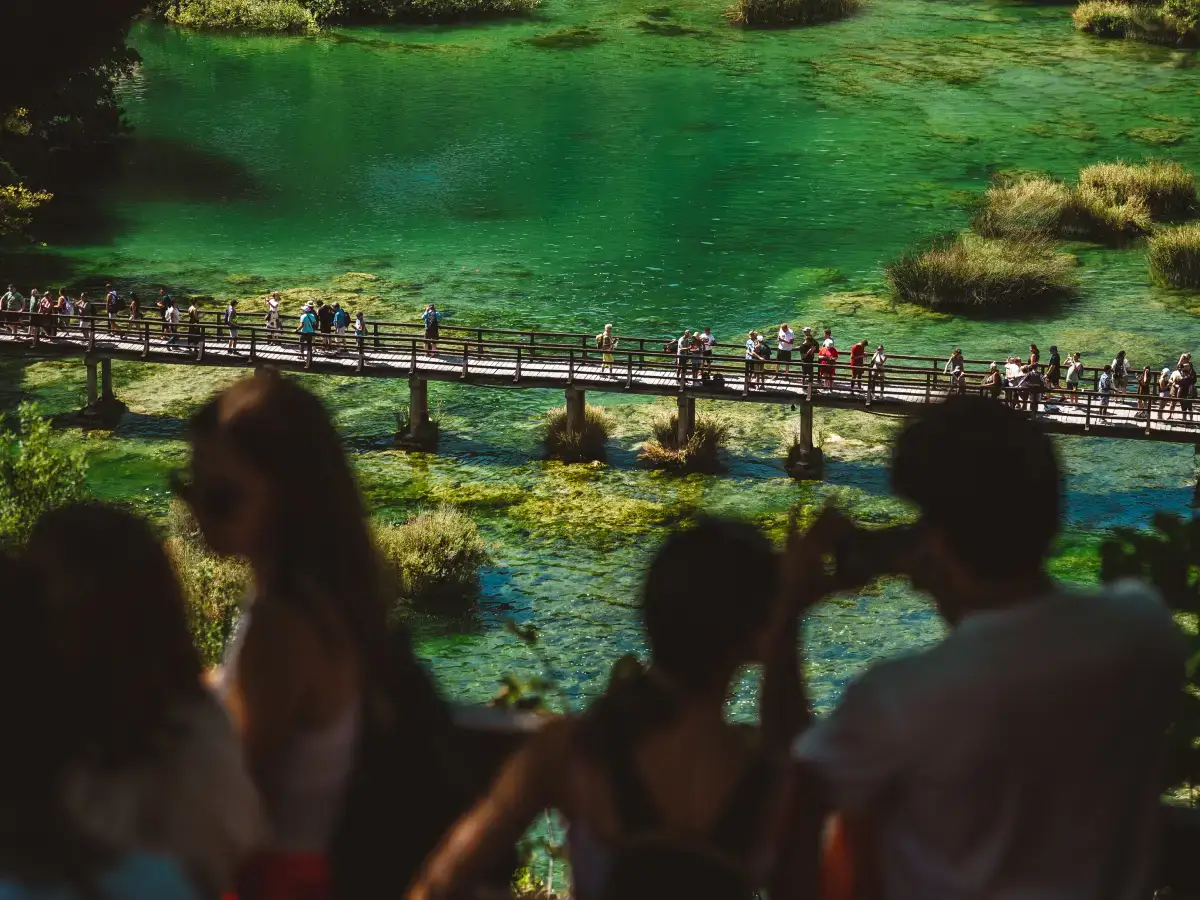 Witness the awe-inspiring beauty of Skradinski Buk from above