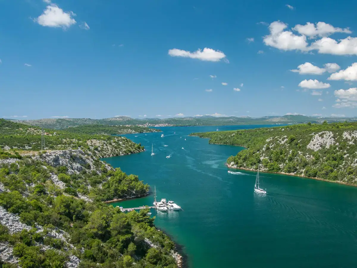 Skradin, a delightful town located near the park, offers an incredible alternative for those seeking a refreshing aquatic adventure.